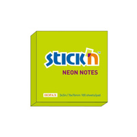 Karteczki samoprzylepne Stick`n 76x76mm neonowe kolory zielony